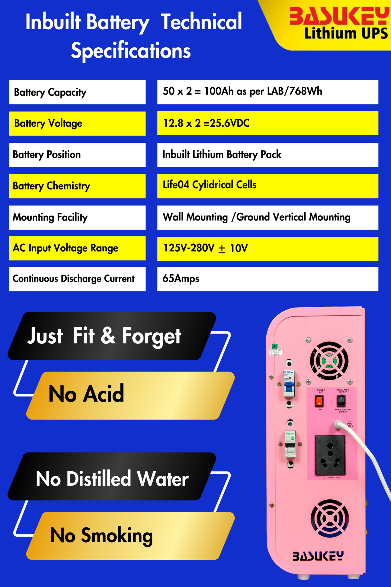 Basukey Lithium UPS BD1000 1Kva