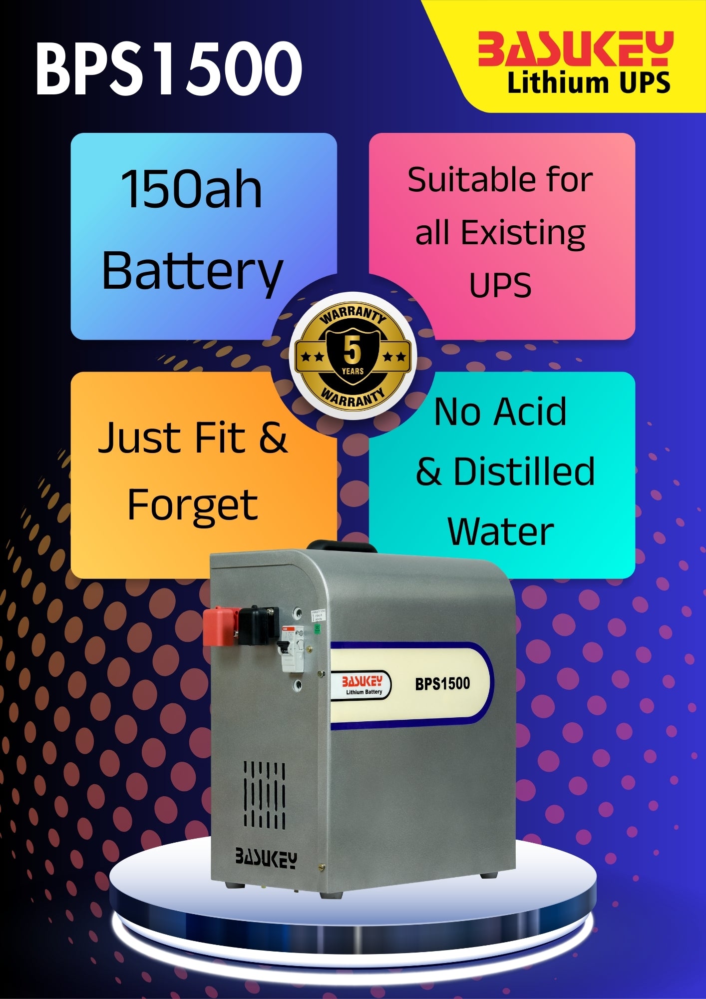 Basukey Lithium Battery BPS1500