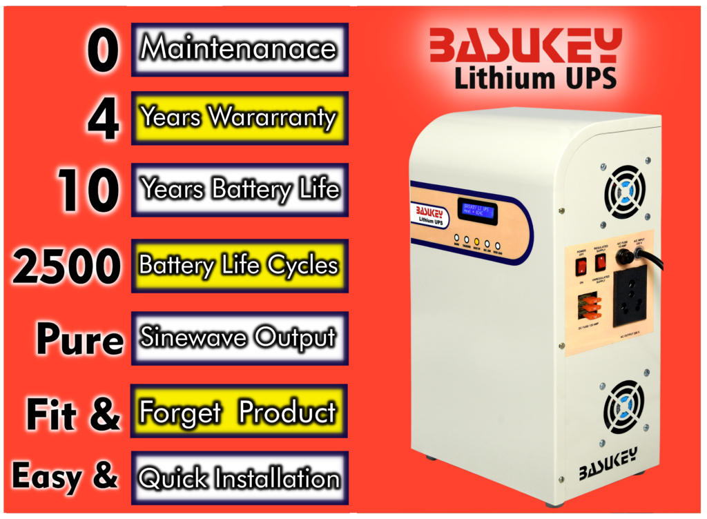 Basukey Lithium UPS