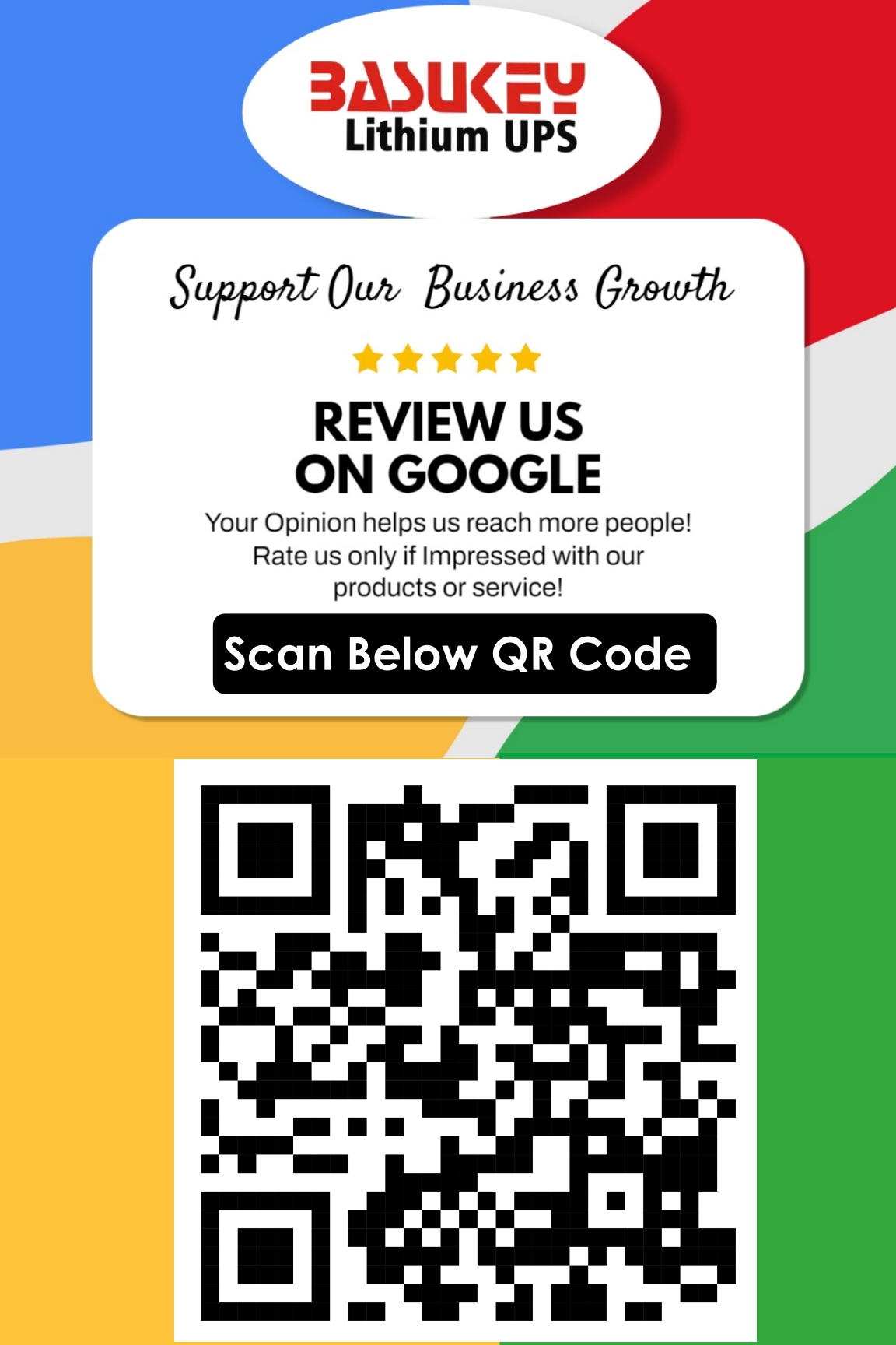 To update the review pls scan this QR Code